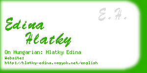 edina hlatky business card
